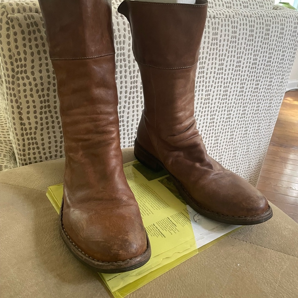 Fiorentini + Baker Dark Brown Leather Boots. These are unisex, size 10 women, 41 - Picture 2 of 5